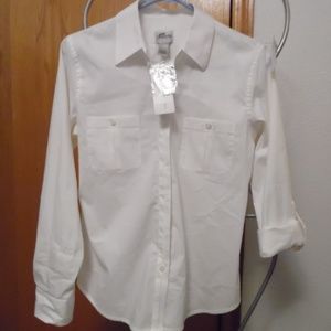 Chico's/ long sleeves, white blouse NWT